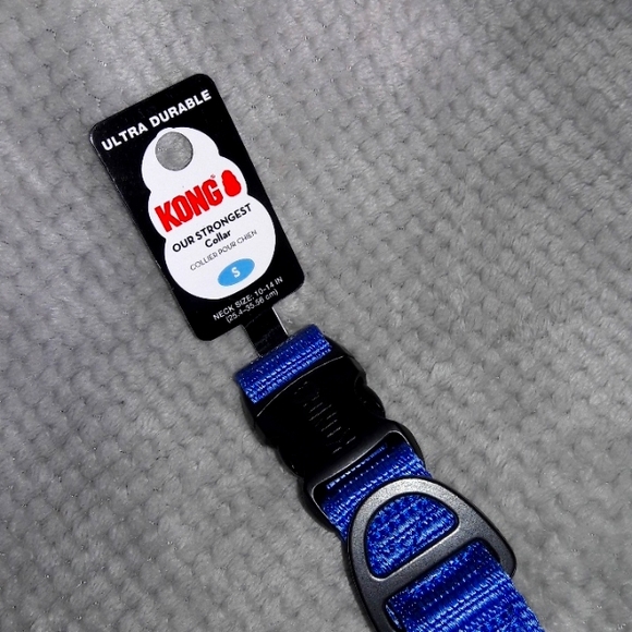 🐶 Kong S Blue Chew Resistant Comfort Adjustable Dog Collar Leash Pet Pets NWT - Picture 7 of 9